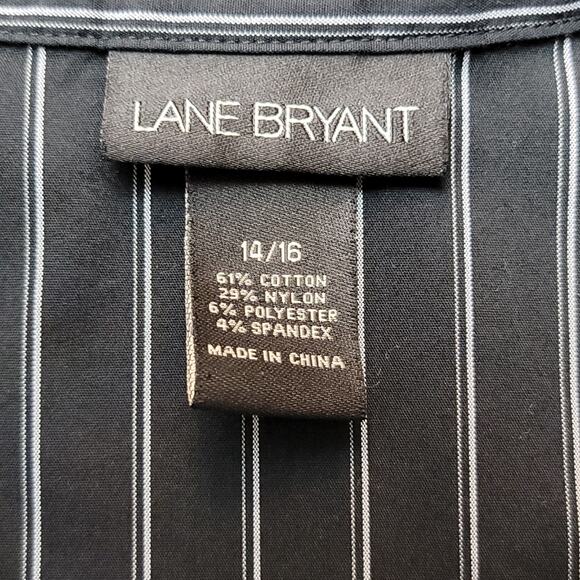 Lane Bryant ruffled button up short sleeve dress shirt 14/16 - Picture 5 of 7